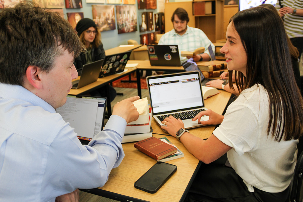 Instructor and student at Center for Constitutional Studies 