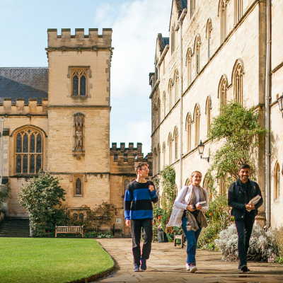 Image of students walking on campus