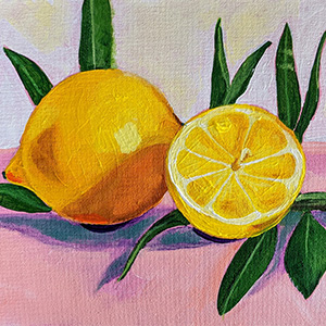 image of painted citrus fruit