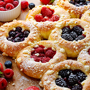 various delicious looking kolaches
