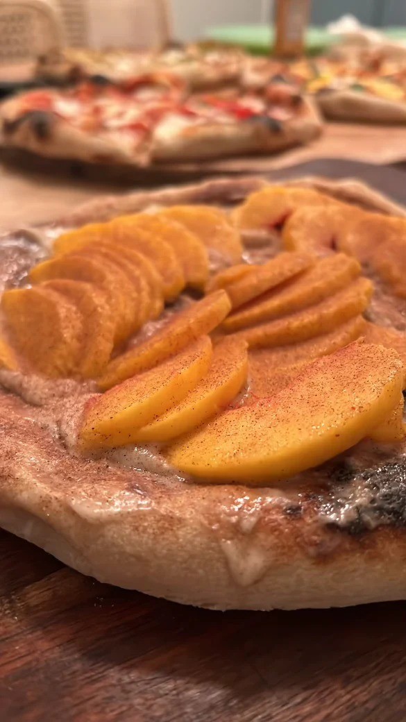 Artisan pizza image with fruit