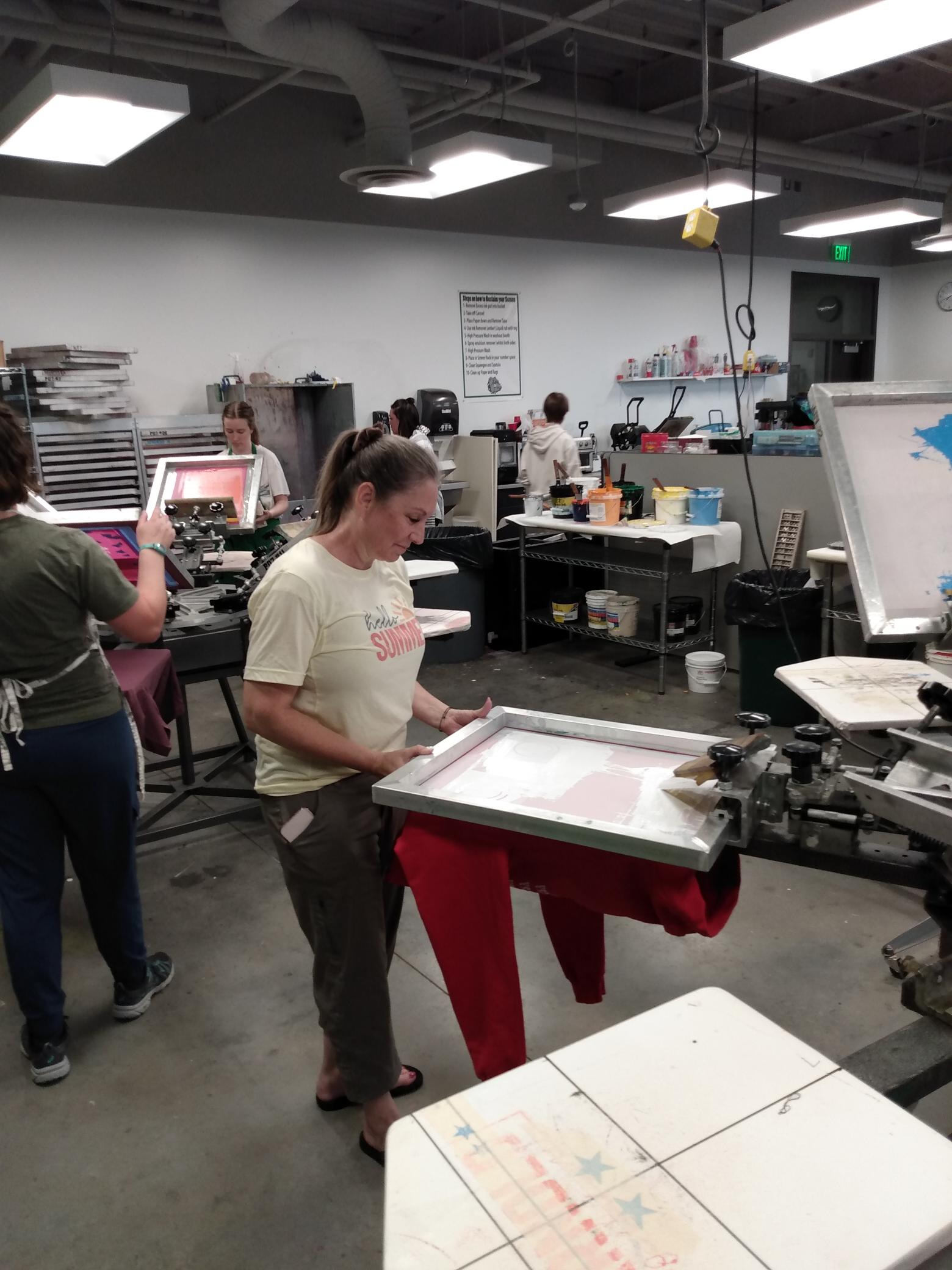 screen printing work