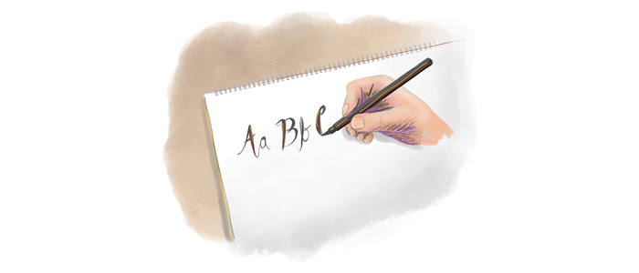 artistic lettering illustration