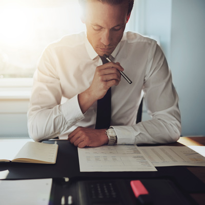 Man working at a desk