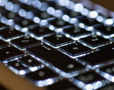 Photo of a backlit keyboard