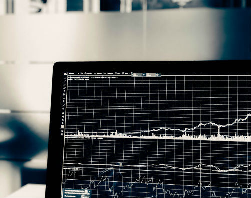 Computer screen with analytics