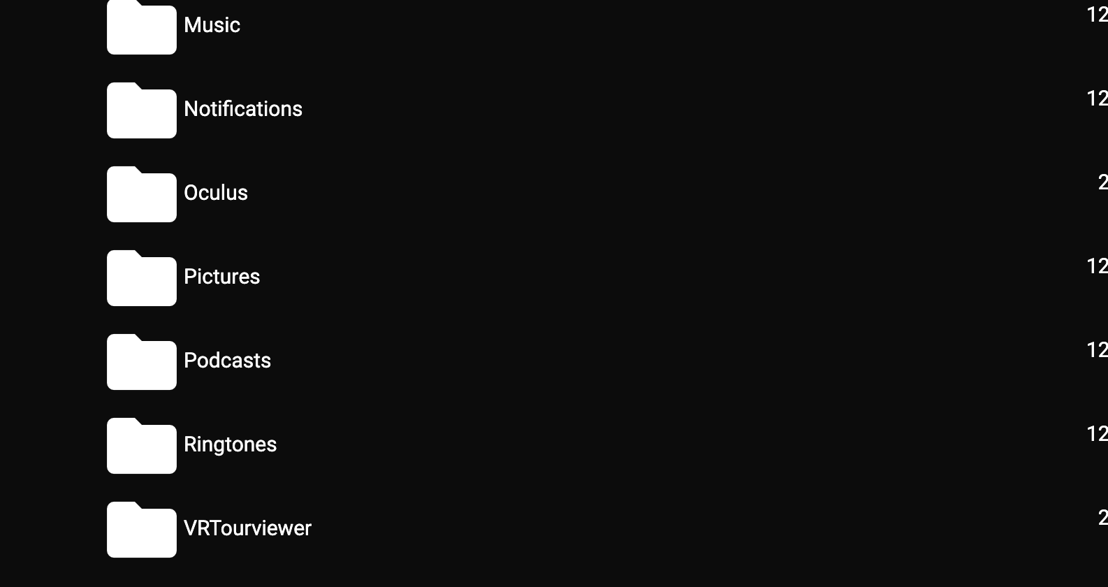 Sidequest folder view