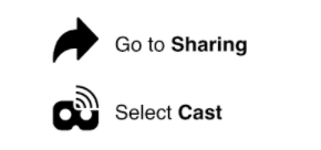 'Share' menu