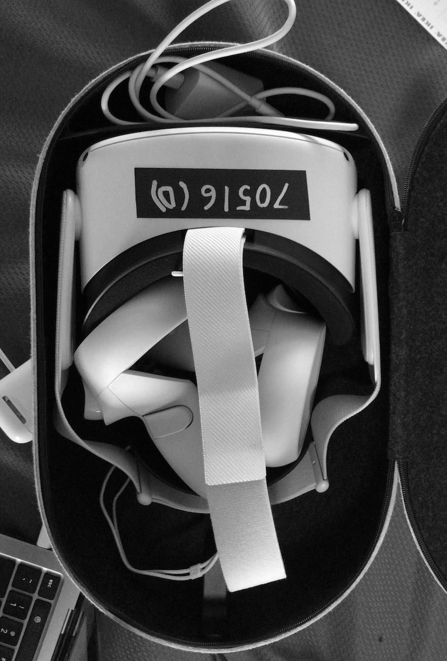 top of headset