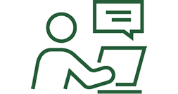 User on laptop icon