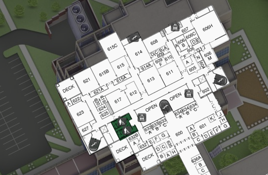 Map of the 6th floor of the Computer Science building