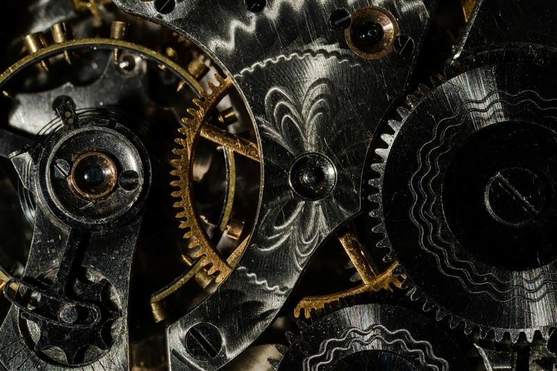 close up of machinery