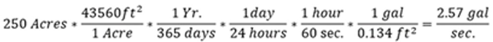 gallons per second calculations