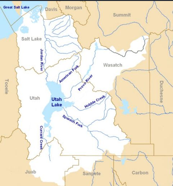 map of utah county