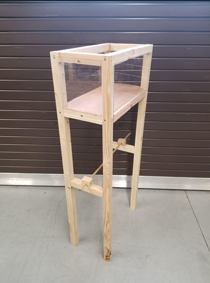wooden mockup of final product
