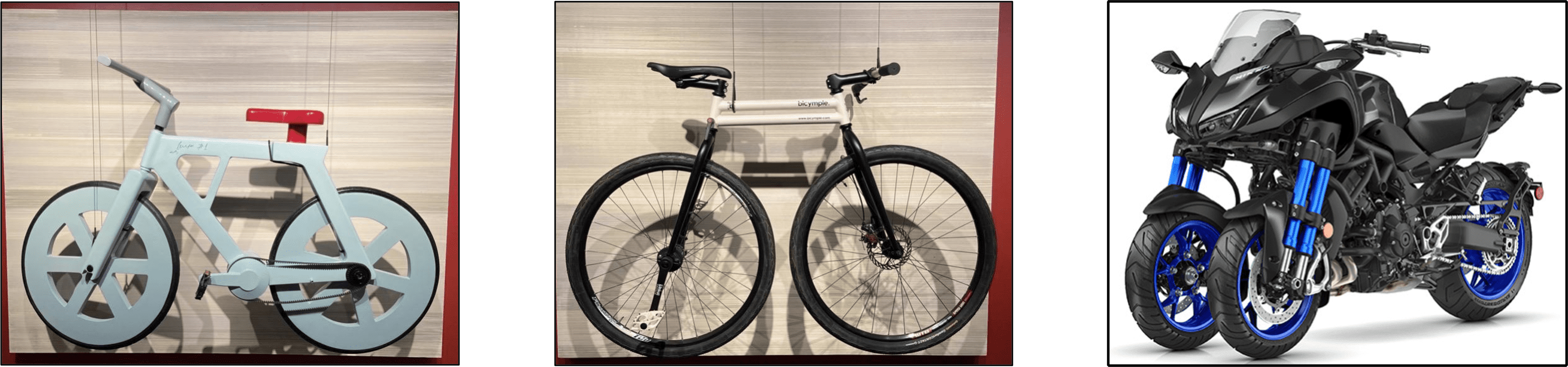 bicycles and motorcycles