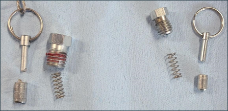 close up of screws and bike parts