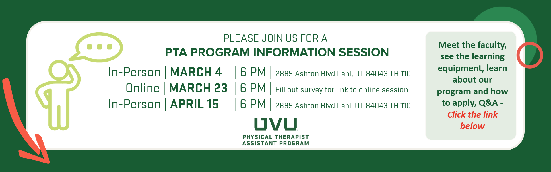 pta info sessions information