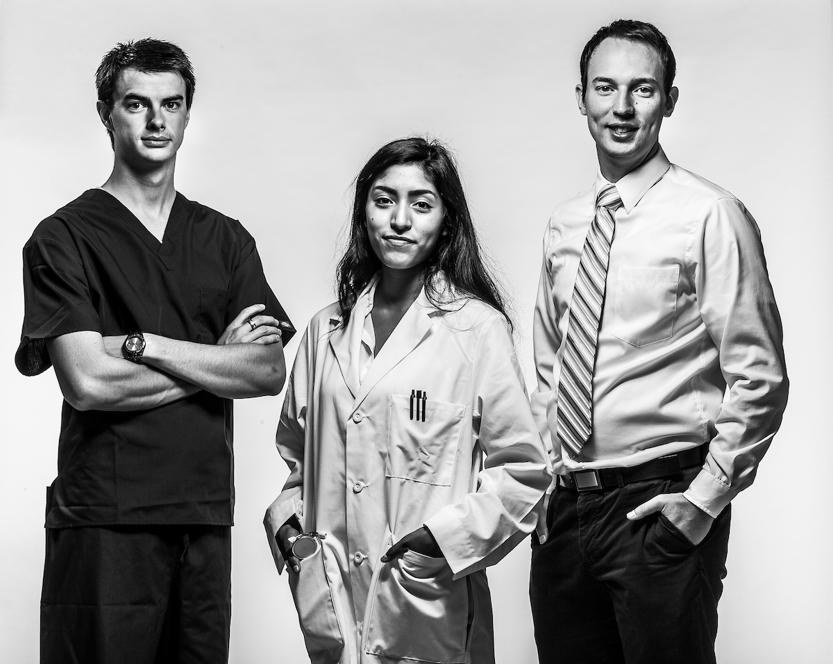 Healthcare services students posing for picture