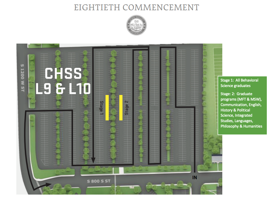Map of the graduation location
