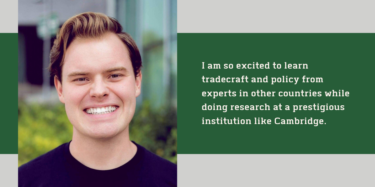 Political Science Student to Participate in Cambridge Security Initiative
