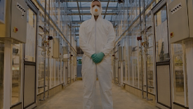 Person in clean room
