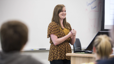 Instructor teaching a class