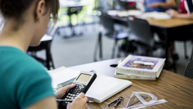 Students studying