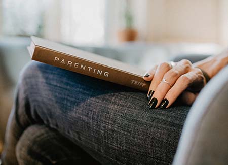 Woman holding a book