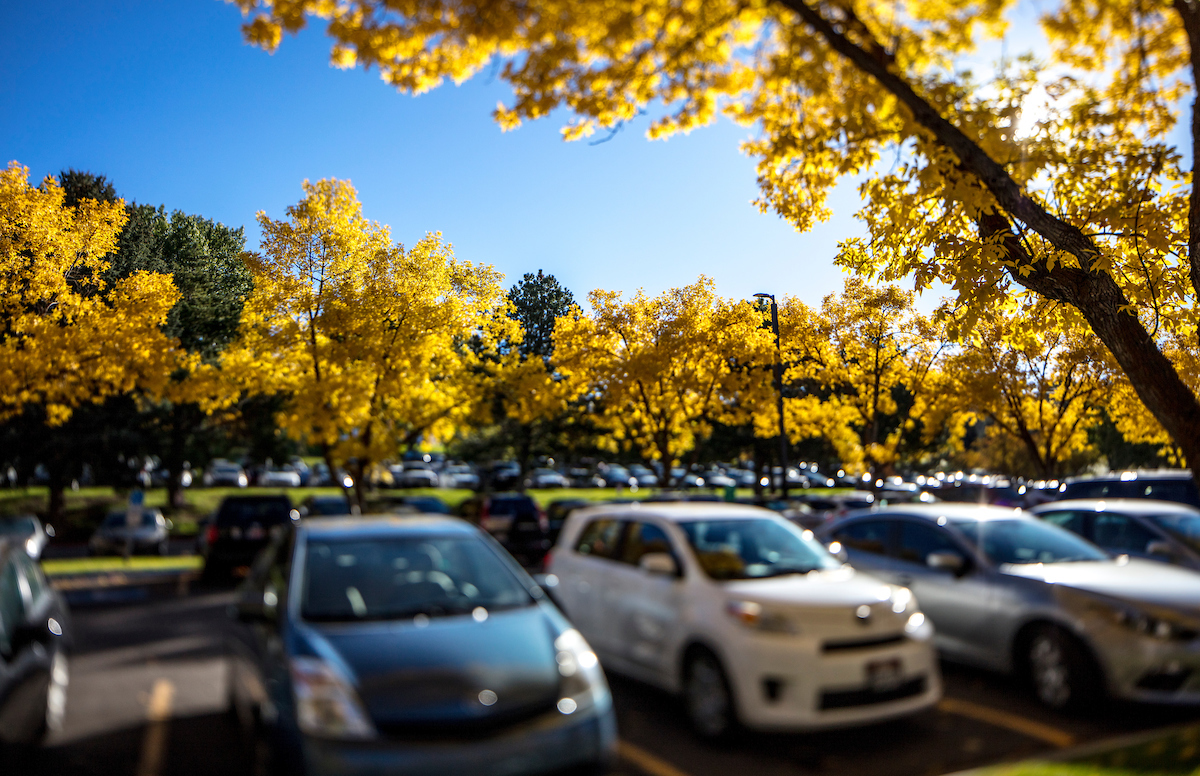 parking lot filled with cars