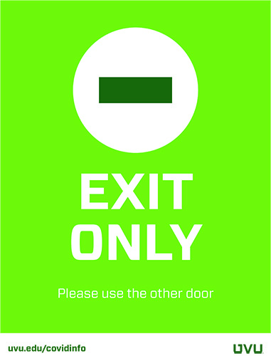 Printable signage reading Exit Only