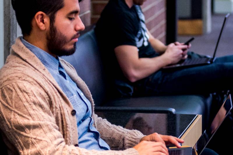 Guy on a laptop