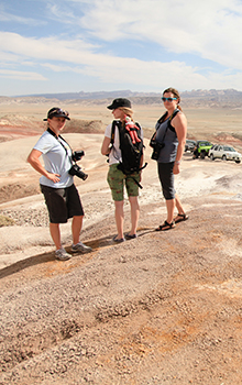 Students looking out over valley in Capitol Reef