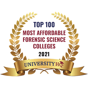 Top 100 most affordable forensic Science Colleges Badge
