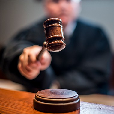 judge slamming down a gavel