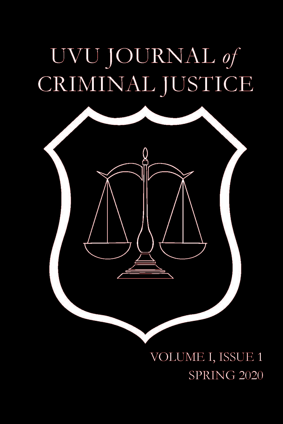 Cover of 2020 spring journal showing the scales of justice