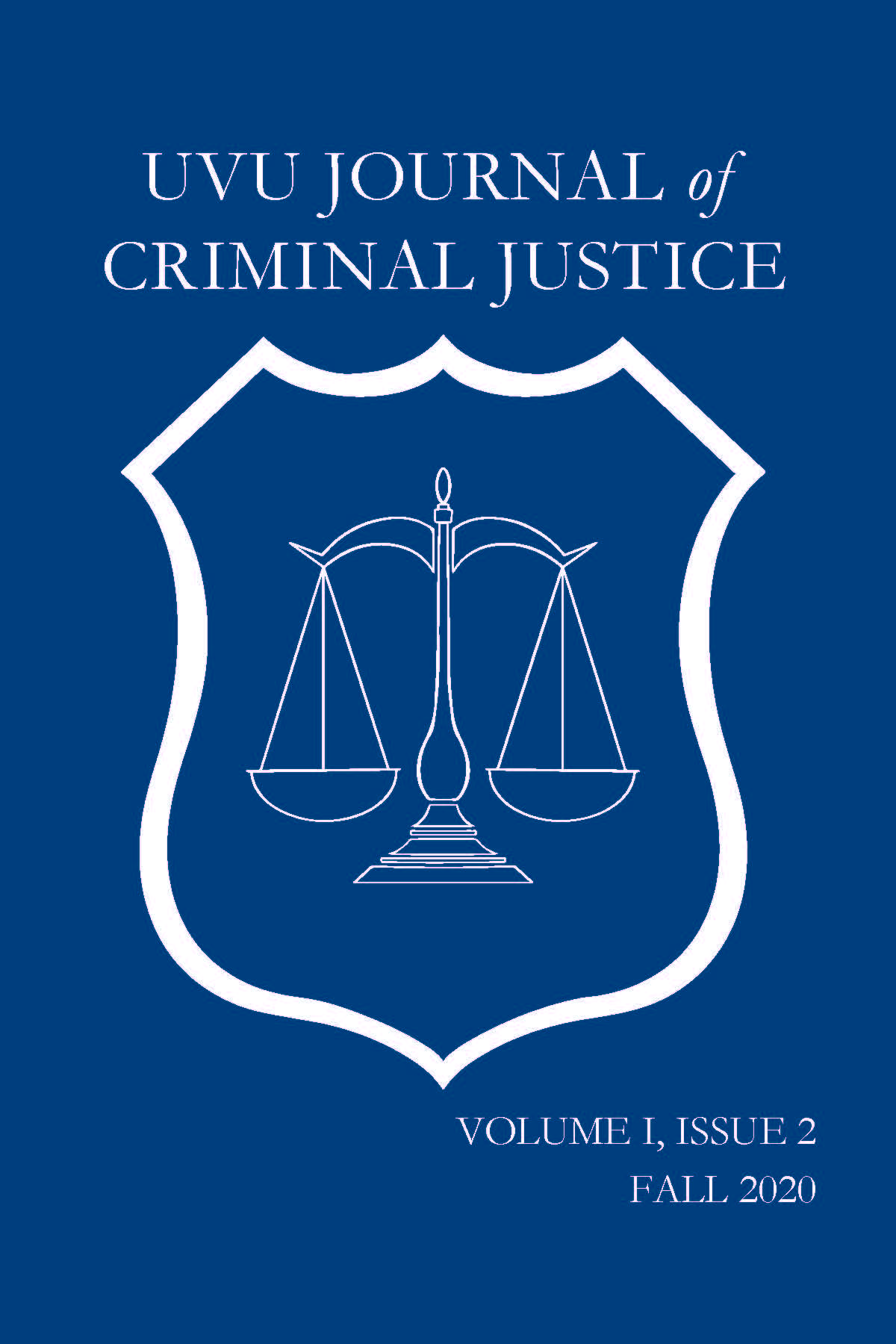 Cover of 2020 spring journal showing the scales of justice