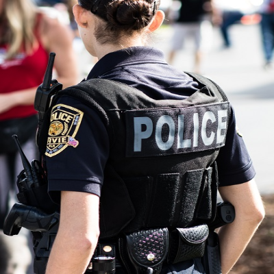 woman wearing a police uniform