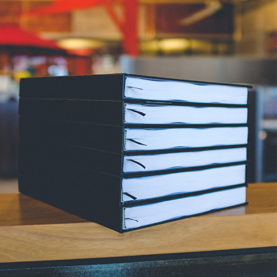 Stack of Black books