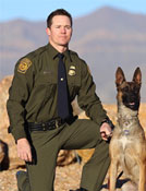 Blake Vogt with his K-9 partner