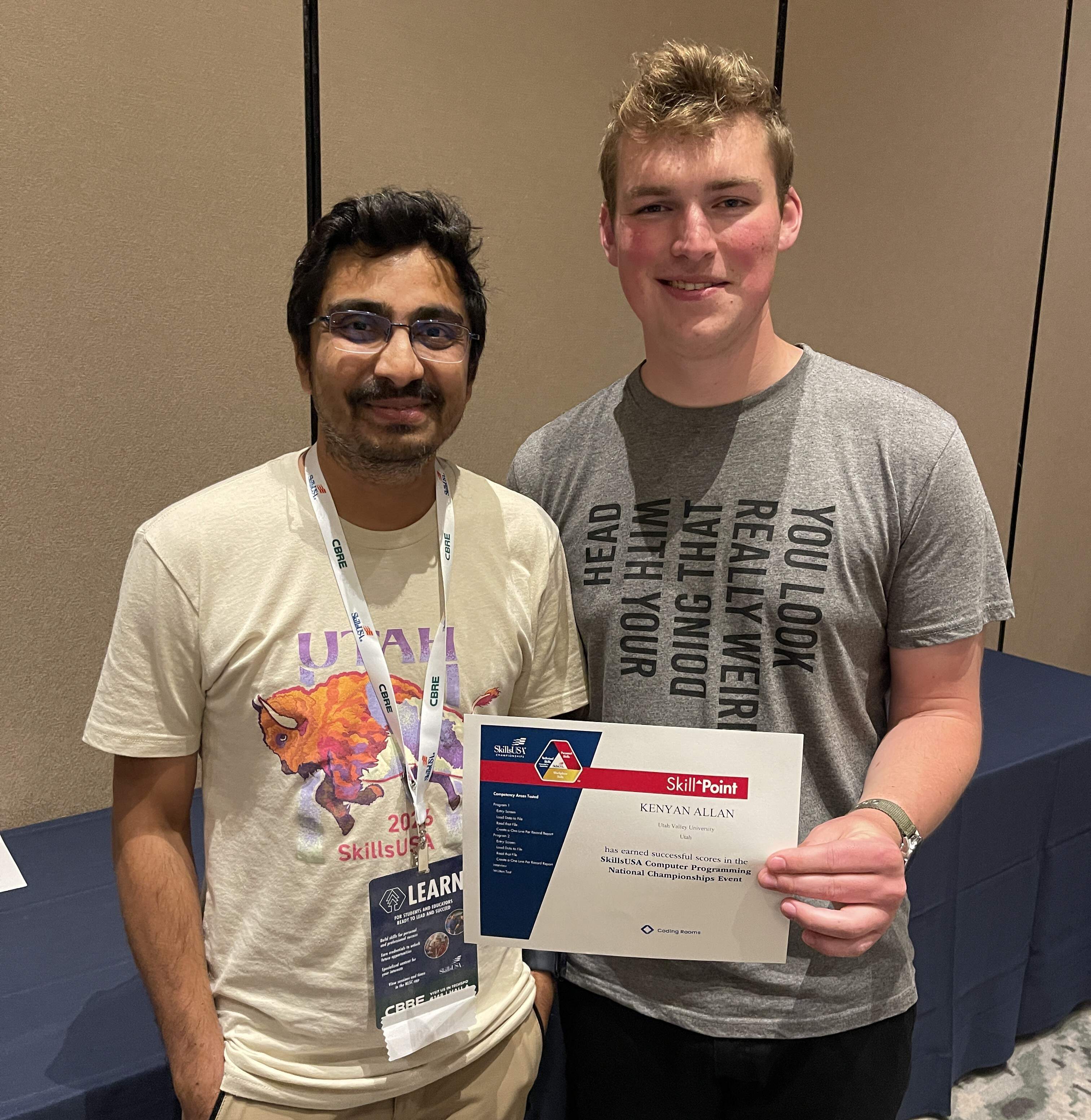 An image of Kenyan Allen and mentoring professor, Saikat Das