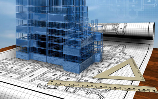 computer generated 3D blueprint