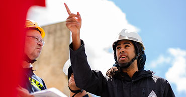 man managing a construction site