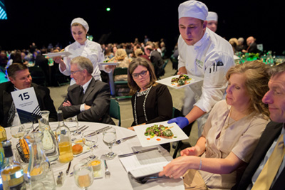 guests being served at scholarship ball