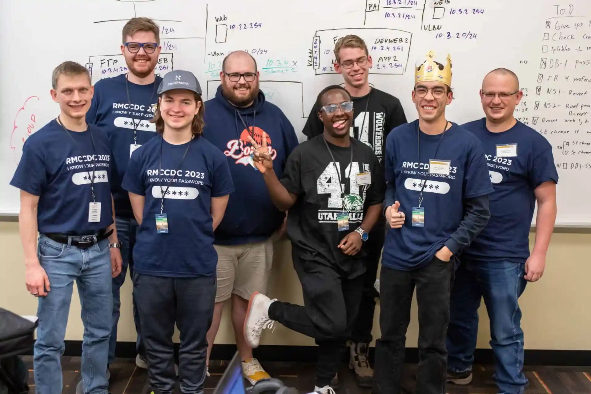 Cybersecurity club members posing for group photo