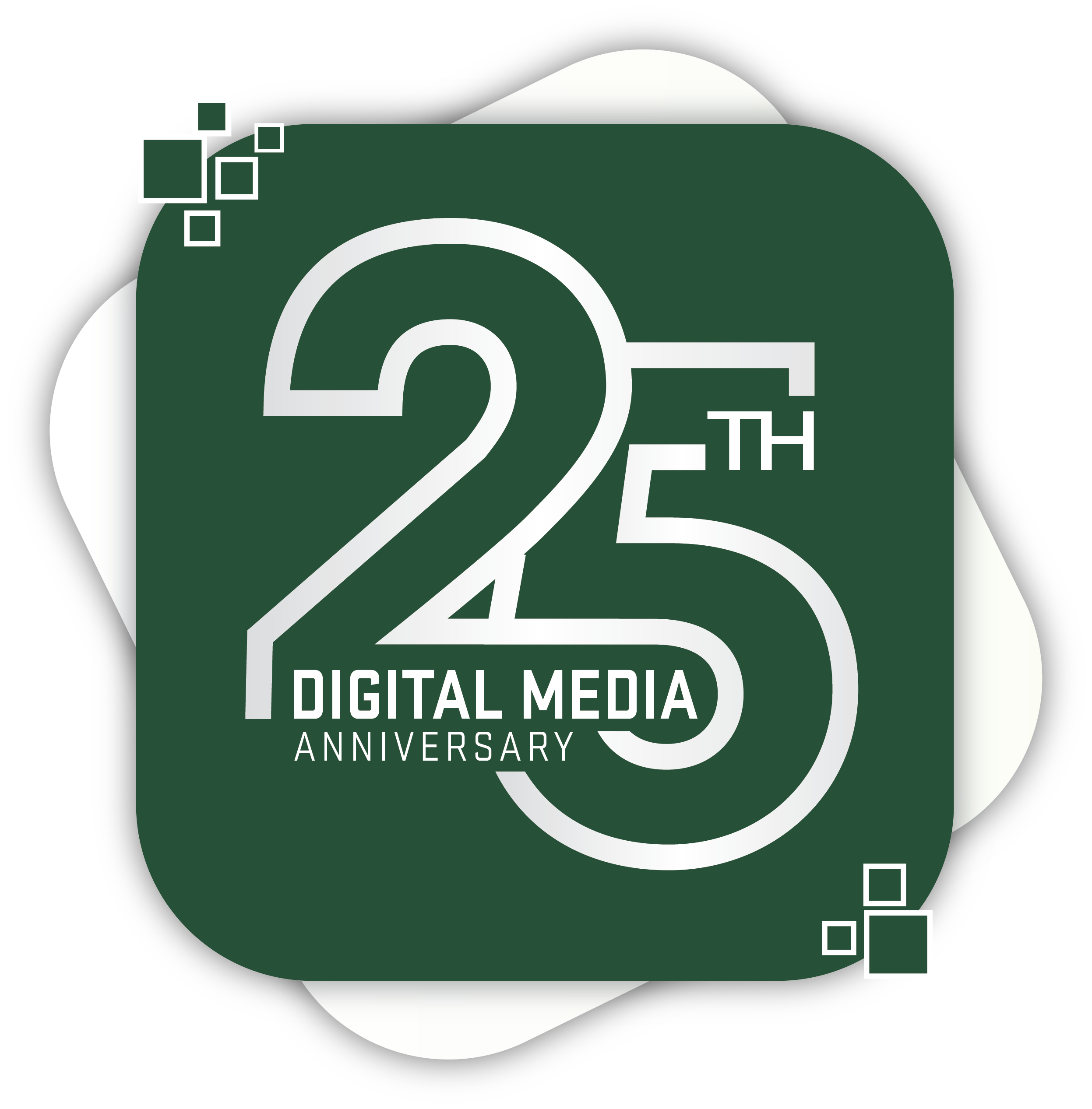UVU Digital Media 25th Anniversary logo