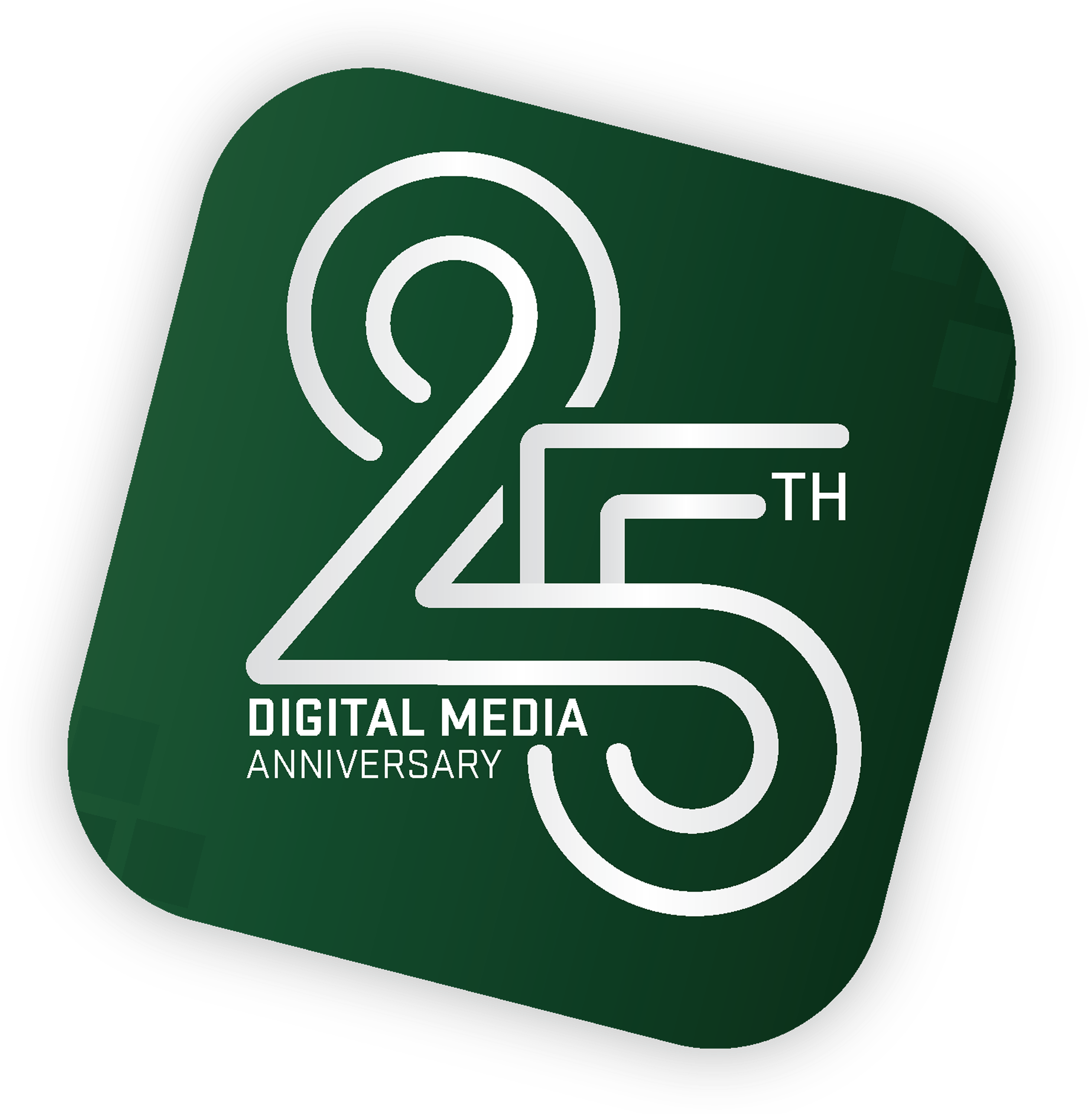 UVU Digital Media 25th Anniversary logo