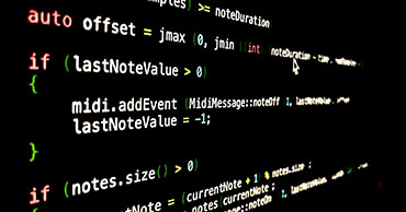 close up of code on a screen