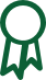 outline of award ribbon in green