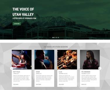 UVU Radio Streaming Website screenshot